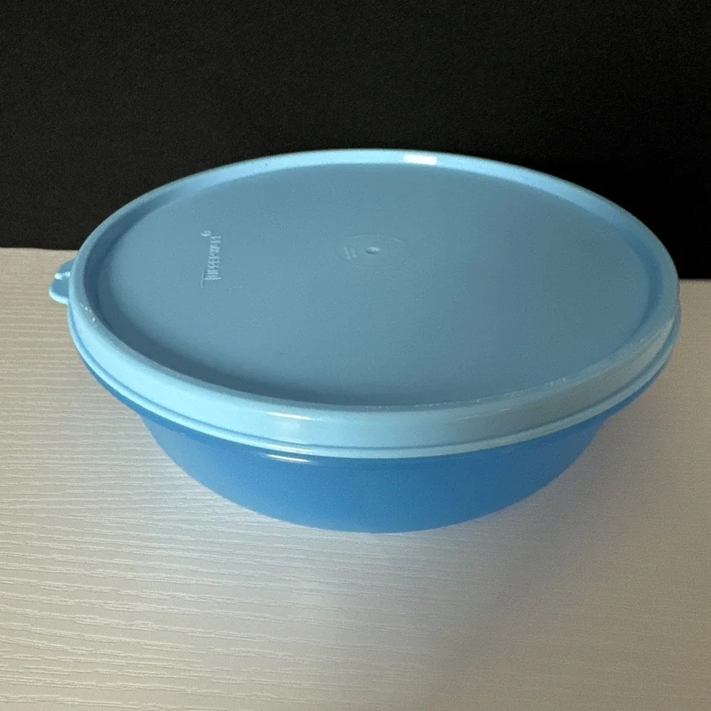 Tupperware Modular Medium Round Bowl 1L / 4.25 Cup Sheer Blue New